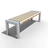 E-LA07 Parková lavička bez opěradla s výplní z latí 